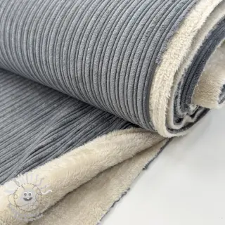 Tissu velours cotelé Cofur fleece grey