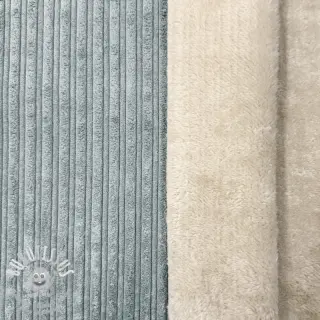 Tissu velours cotelé Cofur fleece mint