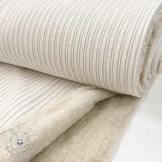Tissu velours cotelé Cofur fleece off white