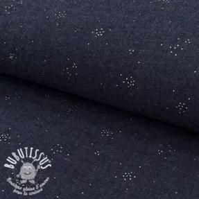 Tissu coton JEANS Glitter small dots