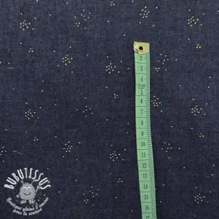 Tissu coton JEANS Glitter small dots