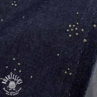 Tissu coton JEANS Glitter small dots