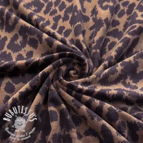 Tissu velours jersey SUPER SOFT Animal brown