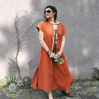 Lin lavé peach