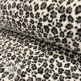 Tissu de manteau TEDDY JACQUARD Animal skin brown