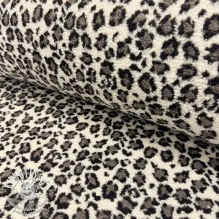 Tissu de manteau TEDDY JACQUARD Animal skin brown