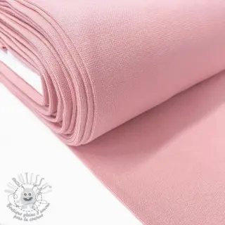Bord-côte lisse rose poudré ORGANIC