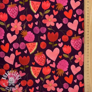 Jersey Juicy fruits purple digital print