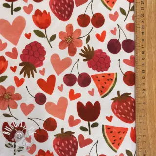 Jersey Juicy fruits white digital print