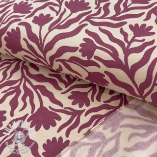 Sweat envers minkee Flowers burgundy SIMPLY NATURAL