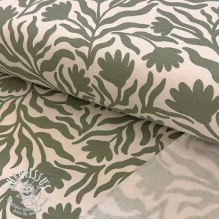 Sweat envers minkee Flowers army green SIMPLY NATURAL