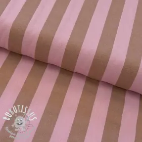 Tissu coton YARN DYED NOVA Stripe light pink