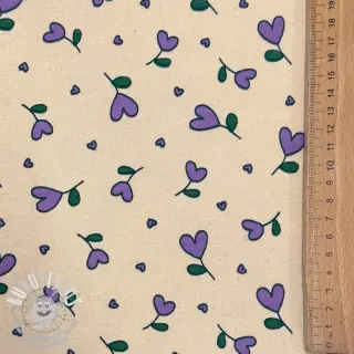 Sweat envers minkee Hearts lilac SIMPLY NATURAL
