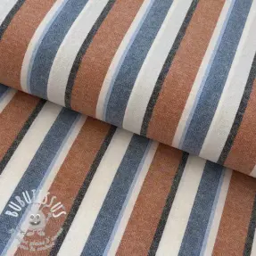 Tissu coton YARN DYED MIA Stripe terracotta