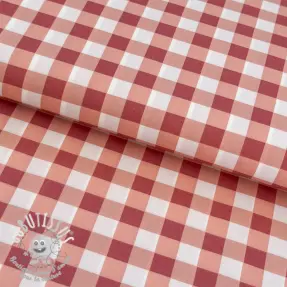 Tissu coton MATCHA and CHECKS rouge