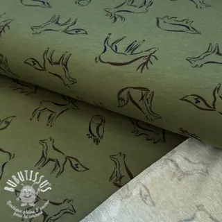 Sweat envers minkee SOFT Forest animals green