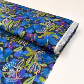 Viscose SATIN Sonja blue digital print
