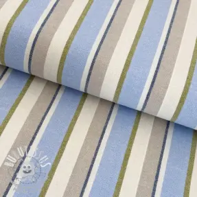 Tissu coton YARN DYED MIA Stripe light blue