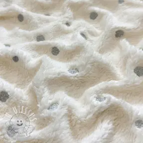 Sherpa SOFT EMBROIDERY Dots silver