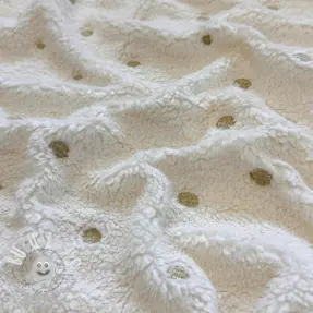 Sherpa SOFT EMBROIDERY Dots gold