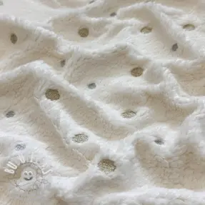 Sherpa SOFT EMBROIDERY Dots silver gold