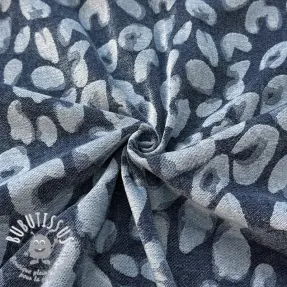 JEANS DENIM VELVET JACQUARD Animal skin jeans