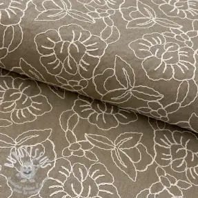 Viscose lin EMBROIDERY Latizia sand