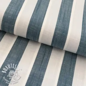 Viscose YARN DYED Stripes BIG petrol