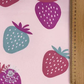 Sweat envers minkee JOGGING Strawberries pink