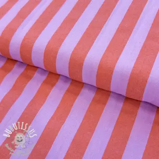 Tissu coton YARN DYED NOVA Stripe lavender orange