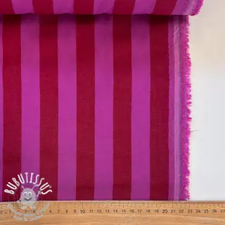 Tissu coton YARN DYED NOVA Stripe red fuchsia