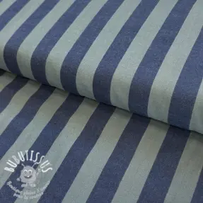 Tissu coton YARN DYED NOVA Stripe blue green