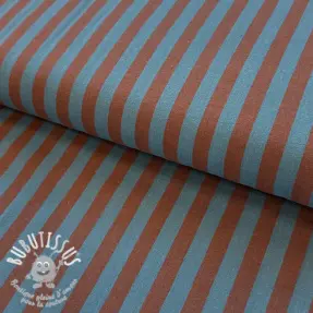 Tissu coton YARN DYED BIG Stripes brown