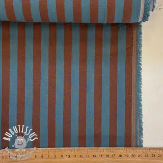 Tissu coton YARN DYED BIG Stripes brown
