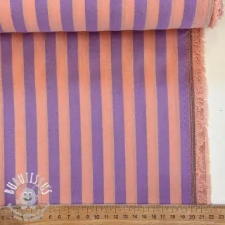 Tissu coton YARN DYED BIG Stripes peach