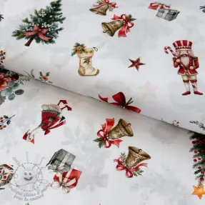 Tissu coton Uncle Harry blanc