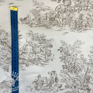 Tissu déco jacquard COLLINE allover lin