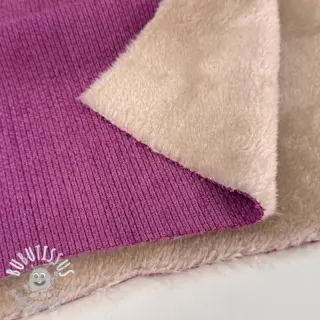 Tissu velours cotelé STRUCTURE fuchsia