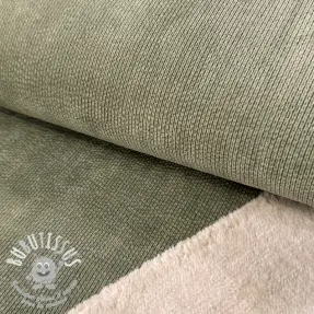 Tissu velours cotelé STRUCTURE camo green