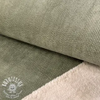 Tissu velours cotelé STRUCTURE camo green
