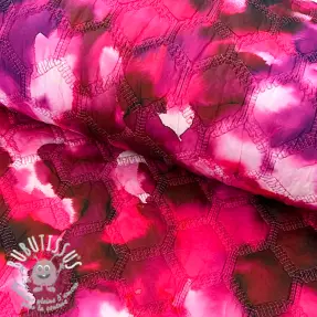 Tissu matelassé Aquarel nature gradini pink