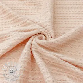Tissu maille tricot LIGHT ANGORA CABLY light salmon