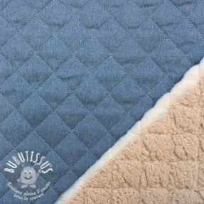 Tissu matelassé DENIM light blue