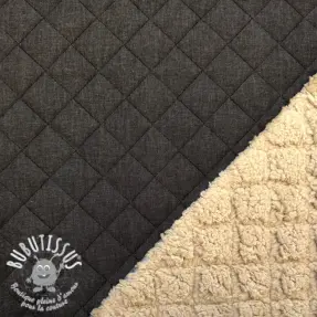 Tissu matelassé DENIM black