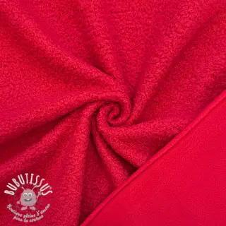 Fleece TEDDY DOUBLE SIDED red