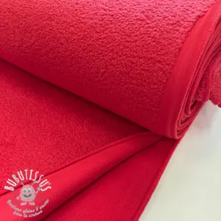 Fleece TEDDY DOUBLE SIDED red
