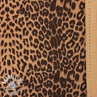 Tissu de manteau TEDDY SUEDE Panther LEO light brown