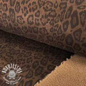 Tissu de manteau TEDDY SUEDE Panther brown