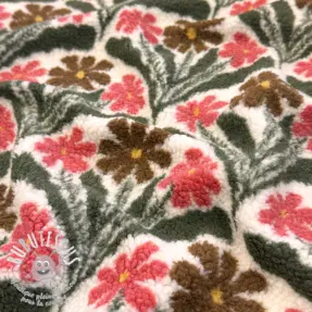 Tissu de manteau TEDDY JACQUARD Flowers