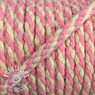 Cordon coton 5 mm light pink ecru